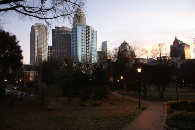 the 4th Ward Park as seen on an evening stroll in Uptown Charlotte