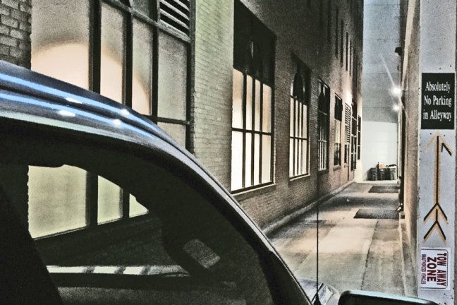 Absolutely no parking in alleyway