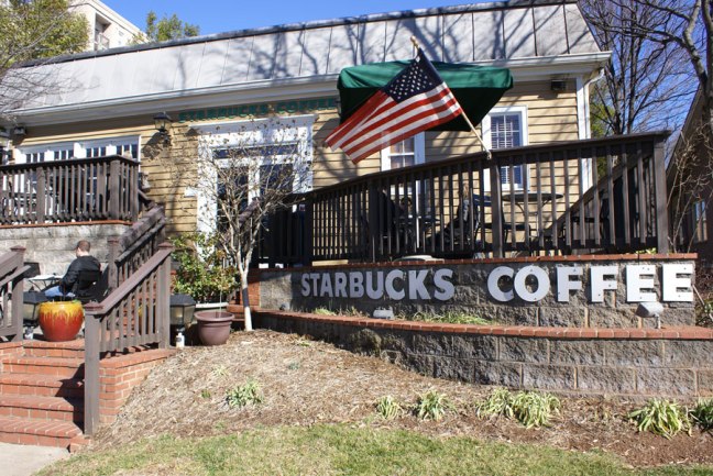 One of our favorite places is the Starbucks on East Boulevard in Dilworth near Uptown Charlotte