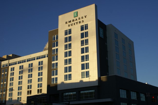 the Embassy Suites 