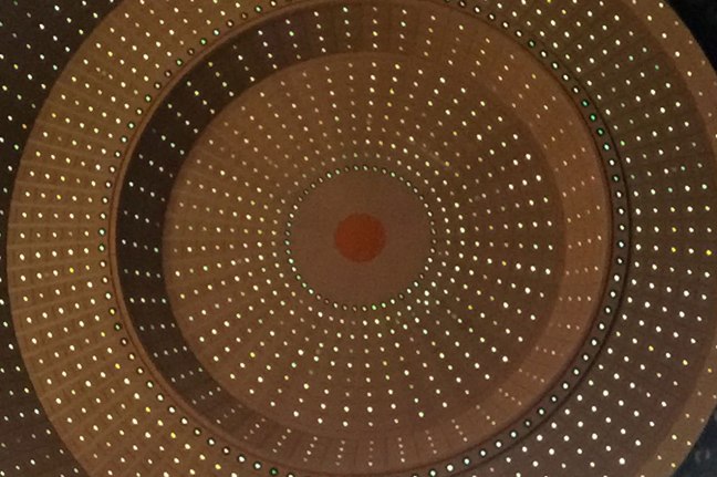 The ceiling at Belk Theater