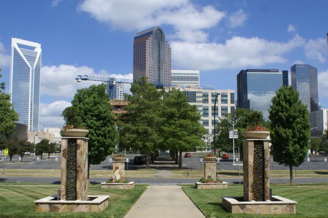 The view from the First Baptist Church in Uptown Charlotte