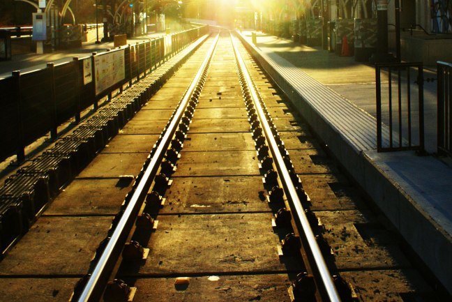 The Light Rail in uptown Charlotte