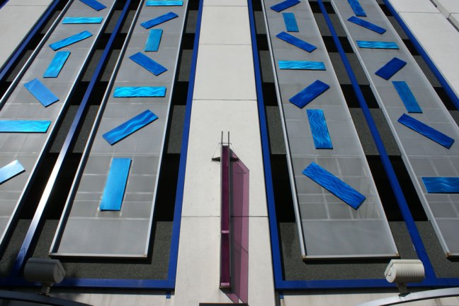a colorful parking garage in Uptown Charlotte
