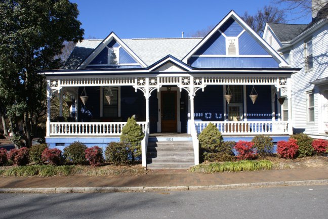 4th ward blue, a house we strolled past recently in Uptown Charlotte