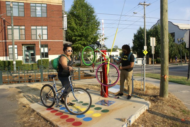 u-fix-it station along the rail trail in the Southend